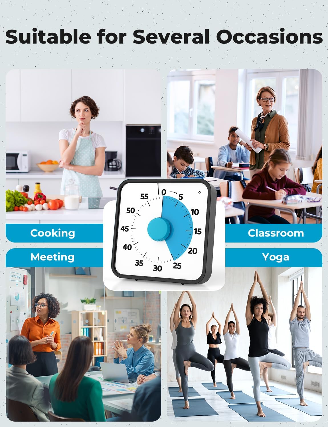LIORQUE countdown timer supports home and classroom use for better time management.