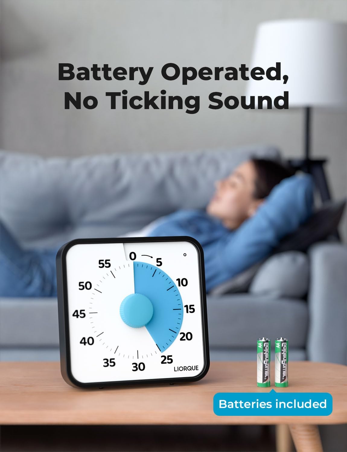 LIORQUE kitchen countdown timer provides visual cues for timing recipes.