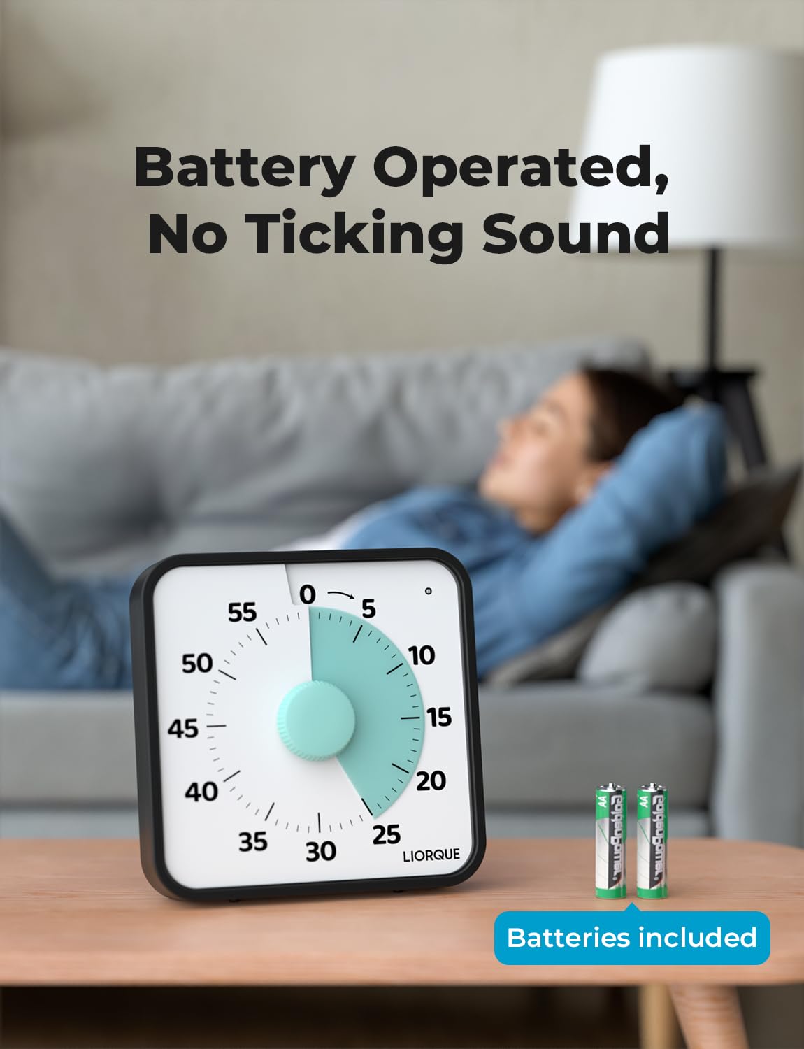 LIORQUE kitchen timer for cooking with clear countdown