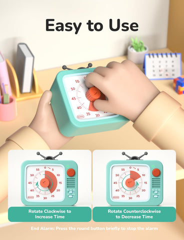 LIORQUE Visual Timer offers adjustable alarm volume for comfort.
