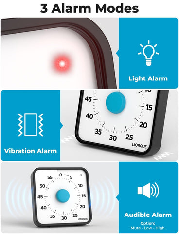 LIORQUE wall-mount timer keeps surfaces clutter-free while signaling end of task.