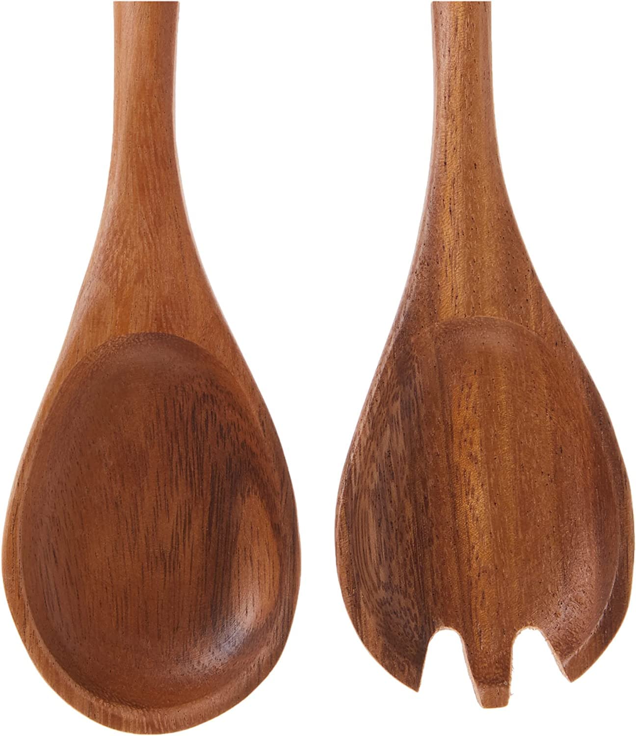 Lipper International 1188 acacia oblong salad servers in use for versatile serving.