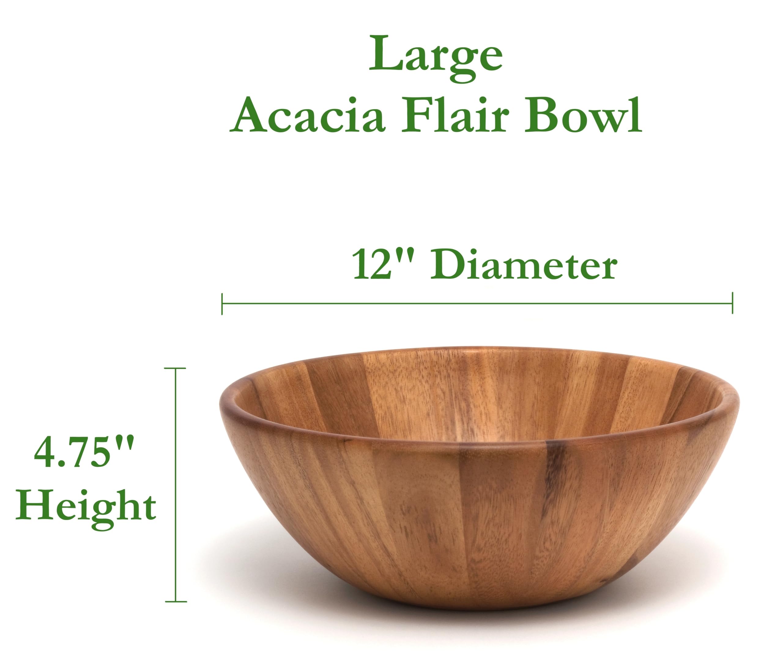 Lipper International Acacia Round Flair Bowl perfect for presenting fruit at table.
