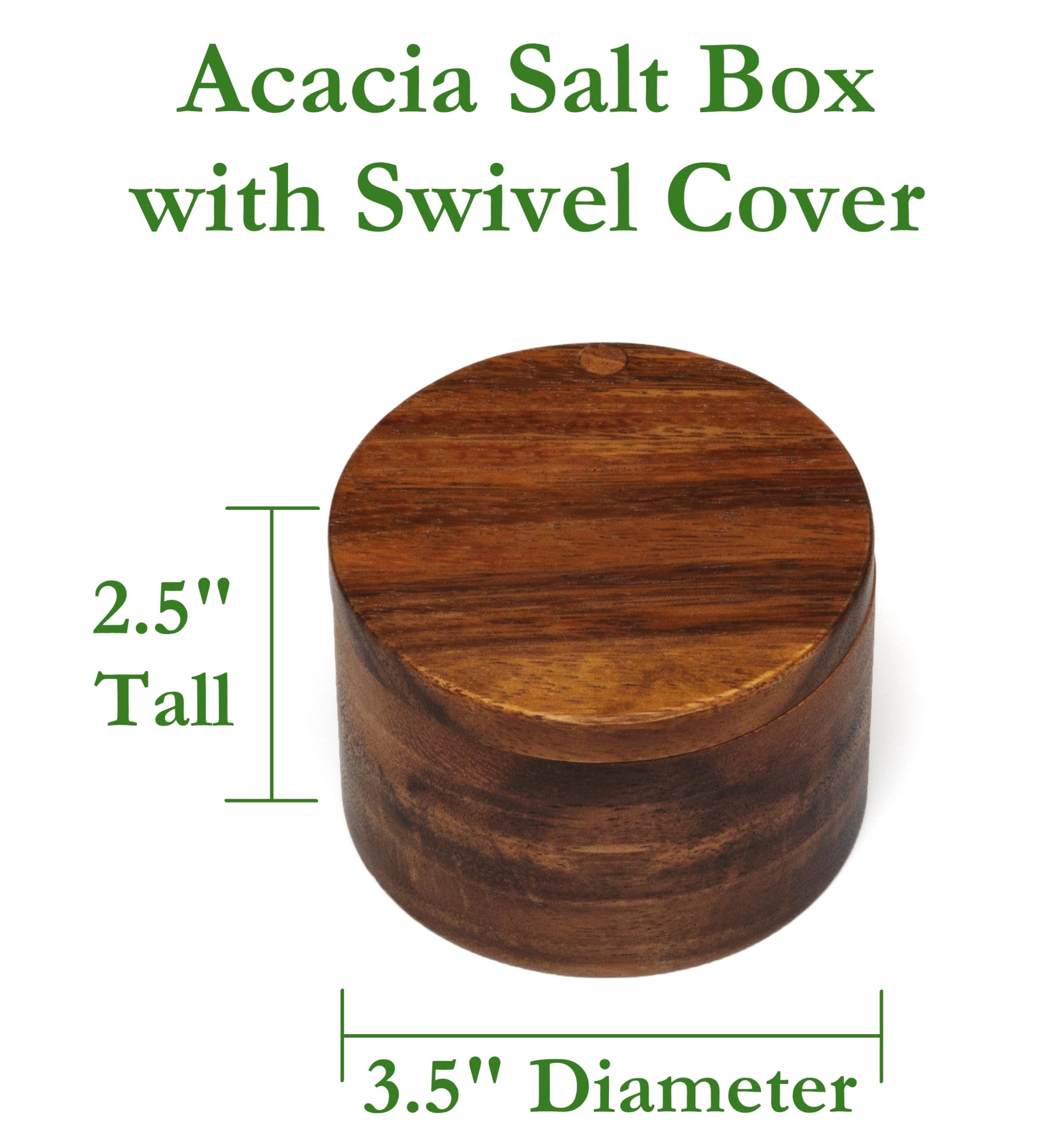Interior view of the Lipper International acacia salt box showing compact storage.
