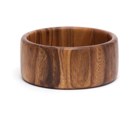 Lipper International acacia bowl holding fresh fruit, ideal serving centerpiece