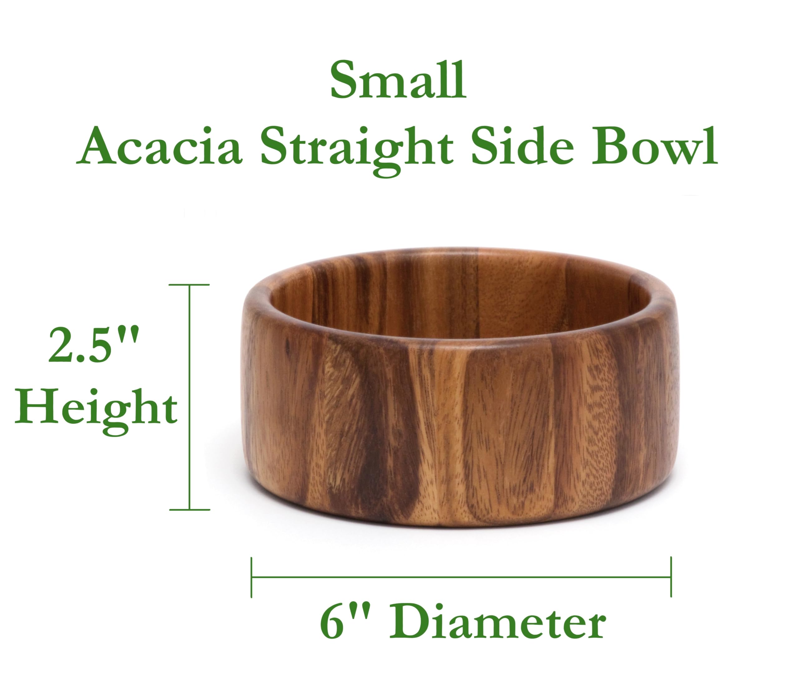 Lipper International acacia bowl with salad ready for everyday meals