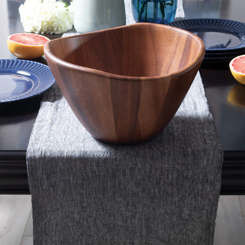 Lipper International Acacia Wave Bowl salad serving demonstrates versatility.