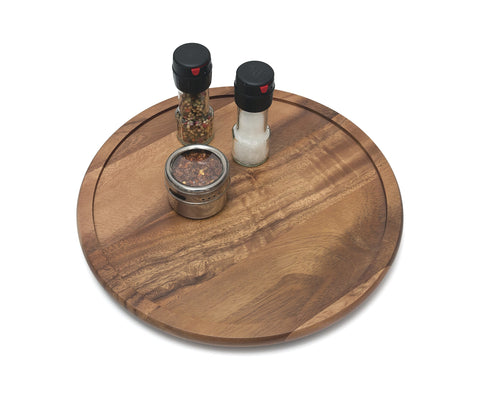 Lipper International acacia turntable shows spices at a glance.