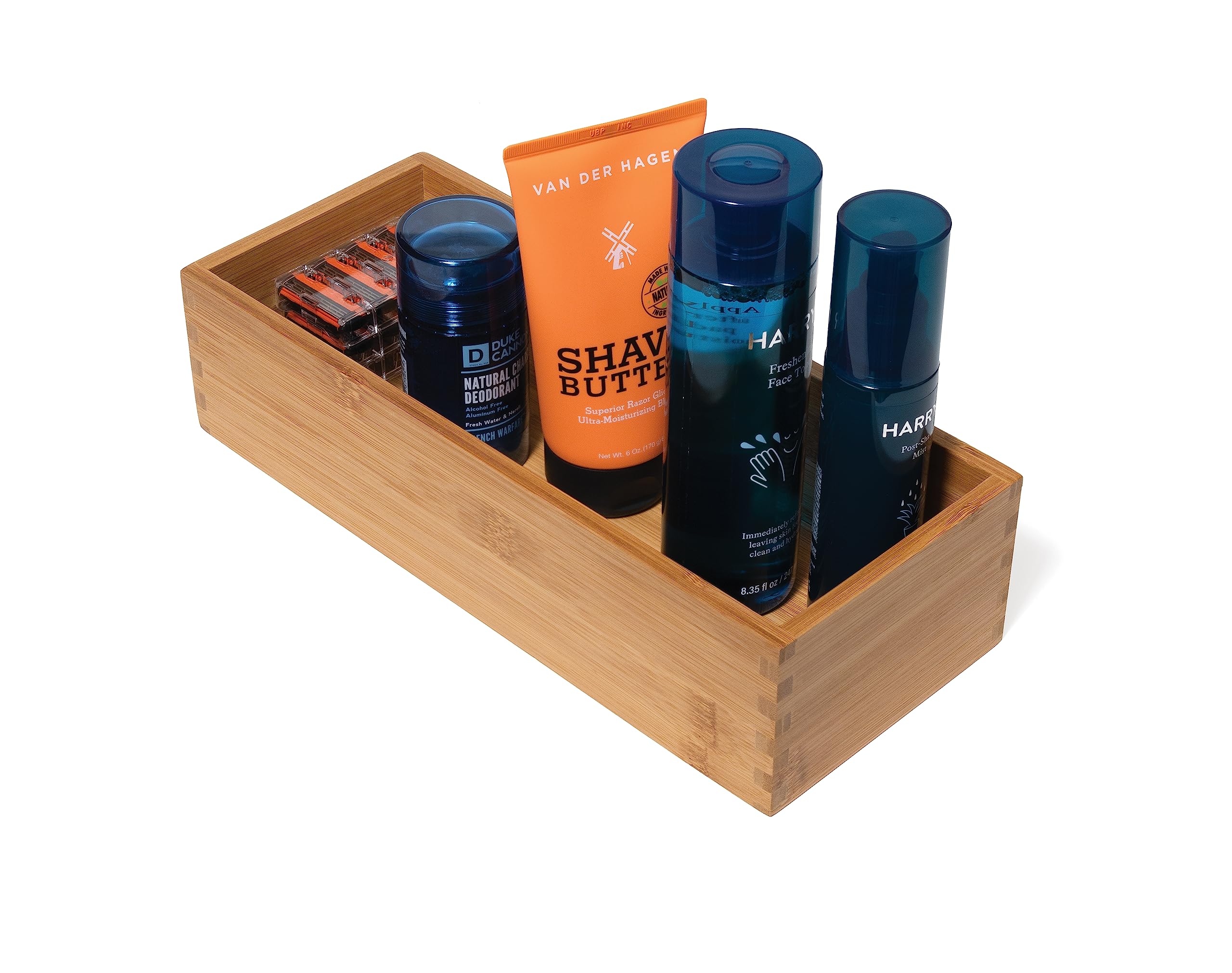 Lipper International bamboo utensil holder on countertop, ready for daily use.