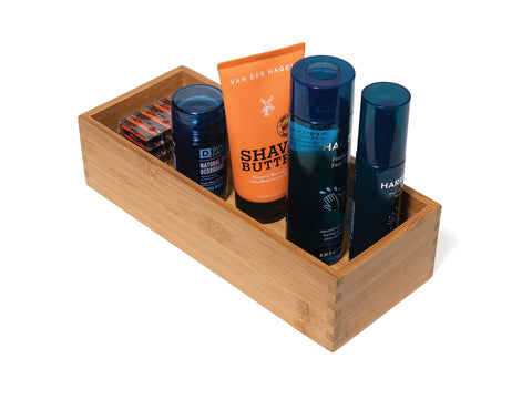 Lipper International bamboo utensil holder on countertop, ready for daily use.