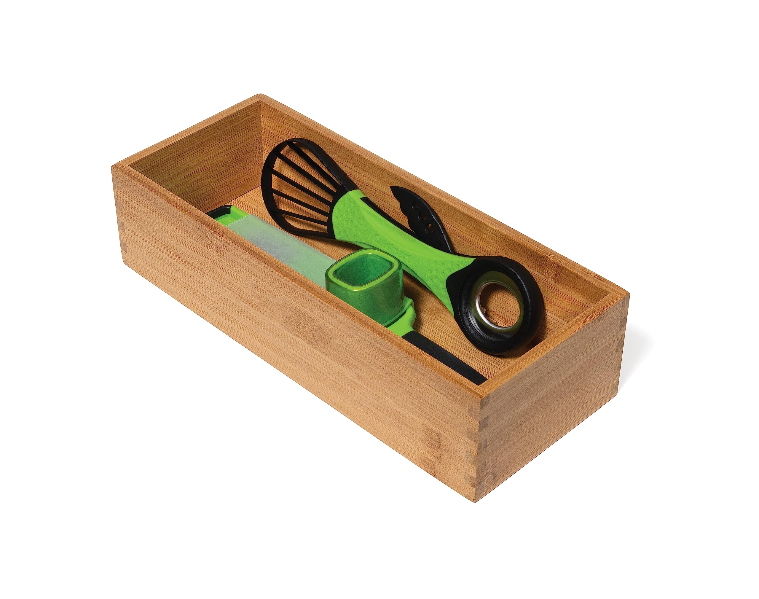 Lipper International bamboo holder kitchen drawer, organizes sugar packets and tea bags.
