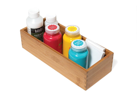 Lipper International bamboo holder office desk, keeps pens and clips tidy.