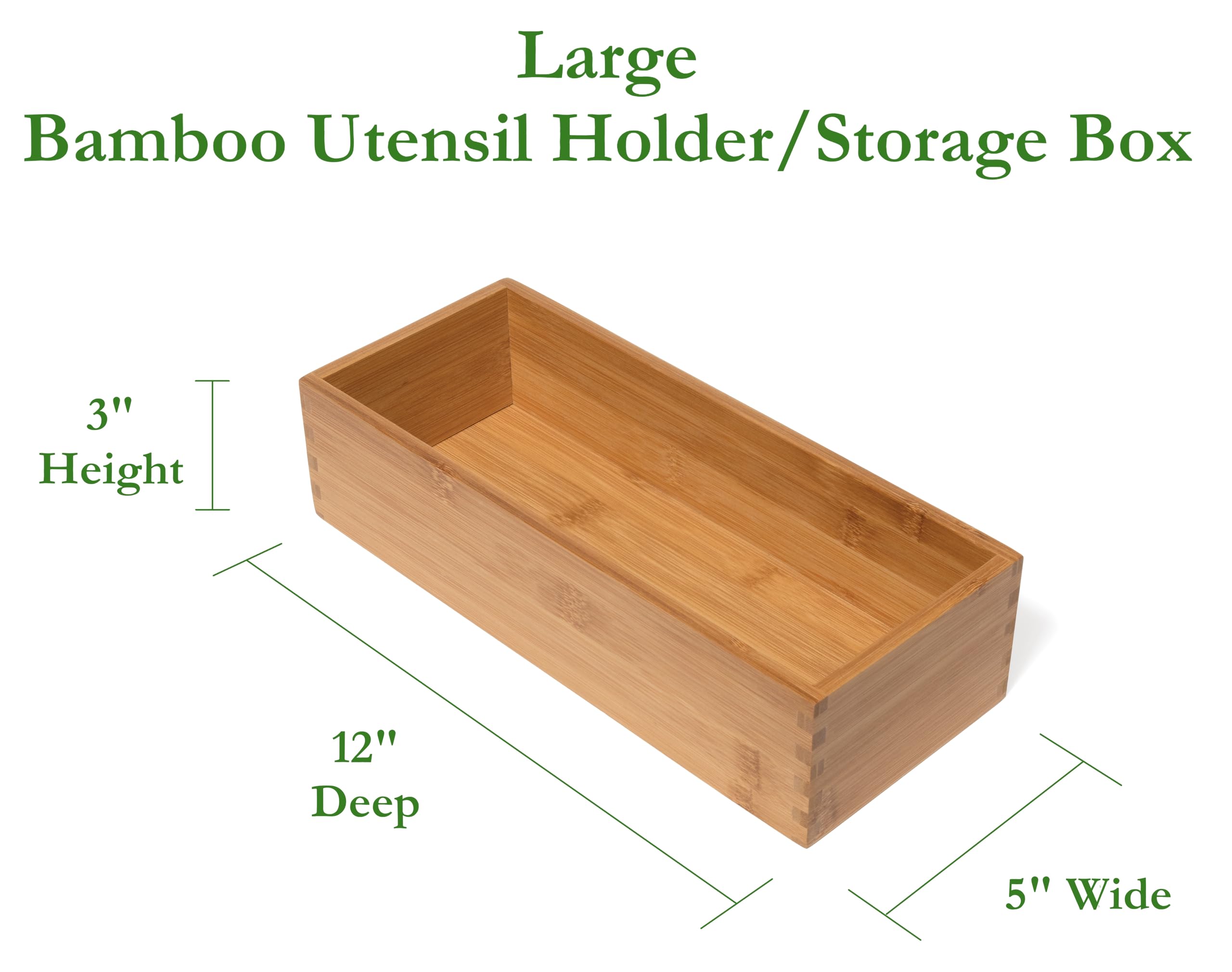 Lipper International bamboo holder side view, fits neatly in small spaces.