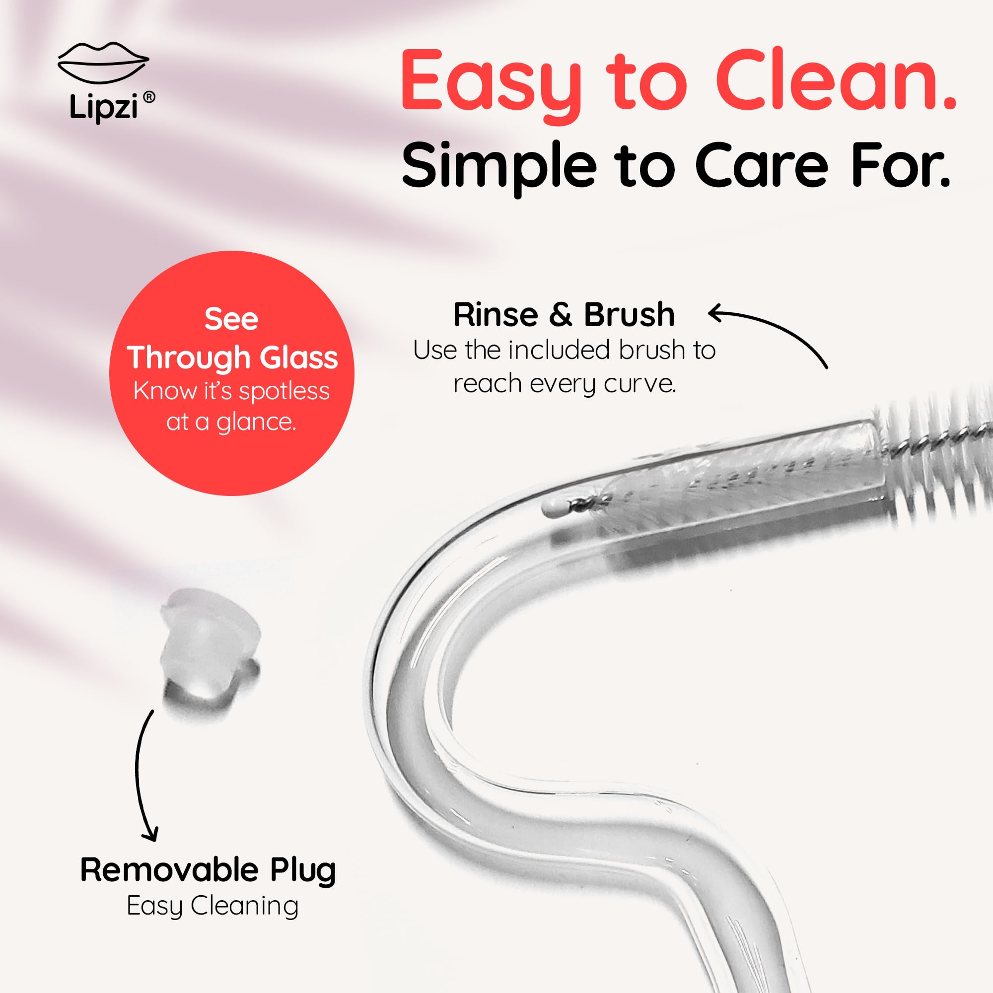 Lipzi durable glass straw for everyday sipping experiences