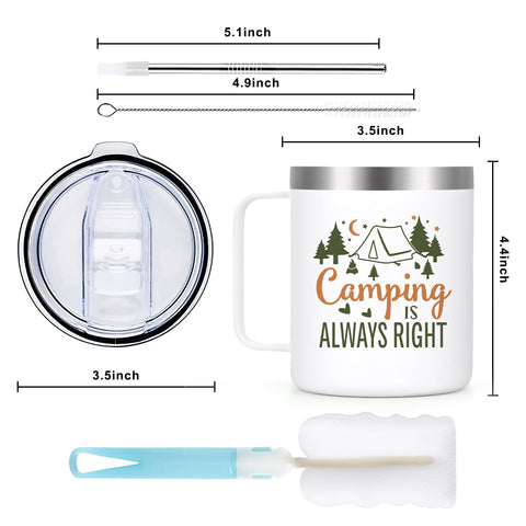 LiqCool mug held outdoors on a trail during hike