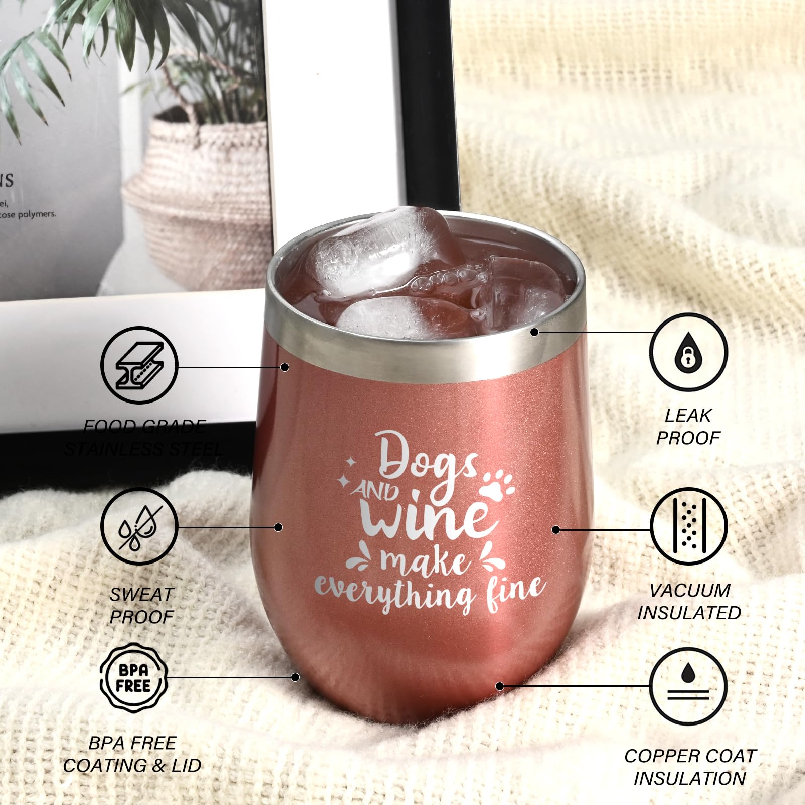 LiqCool rose gold finish tumbler cap for smooth leak-proof sipping