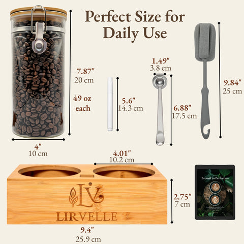 Gift-ready Lirvelle ebook included with the canister set