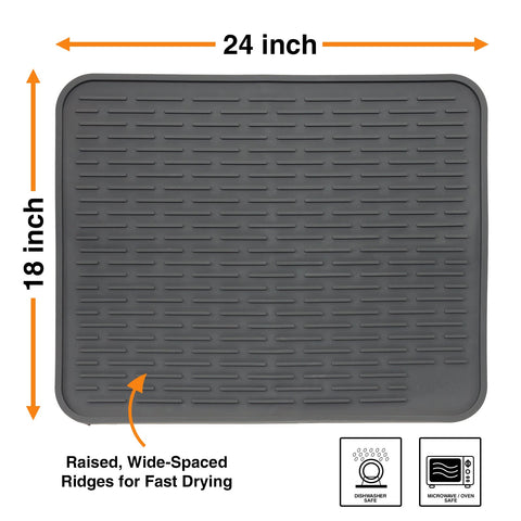 LISH tall ridges boost airflow for faster drying of items.