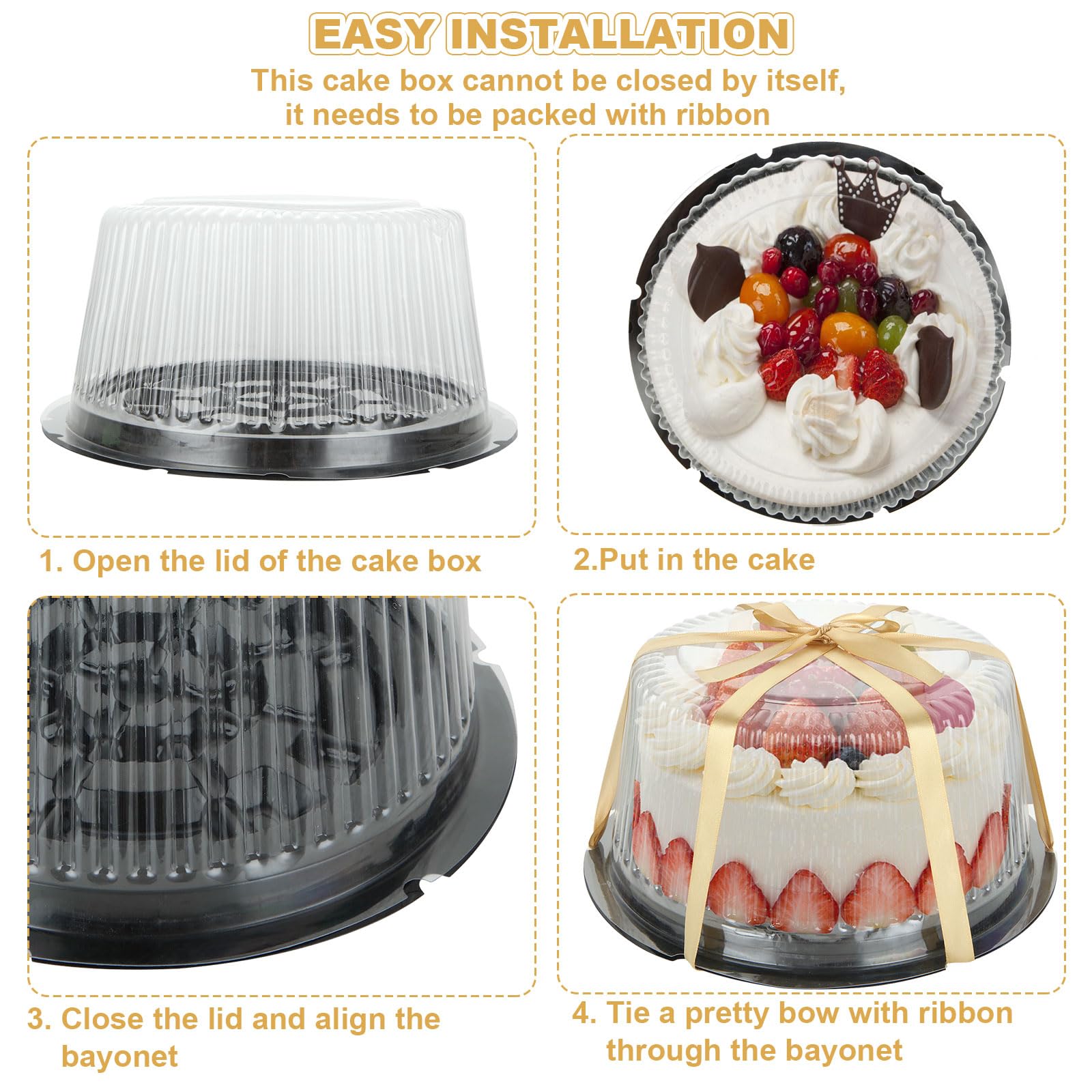 LISHINE cake board included boosts stability during display and transport.