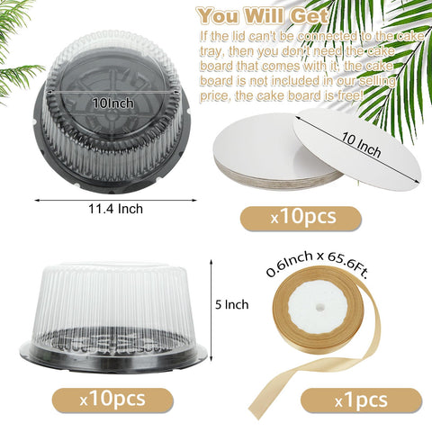 LISHINE clear dome lid cake box allows quick checks without opening.
