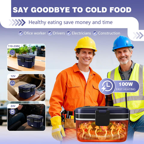 LISHZEN 100W fast heating delivers hot meals quickly.