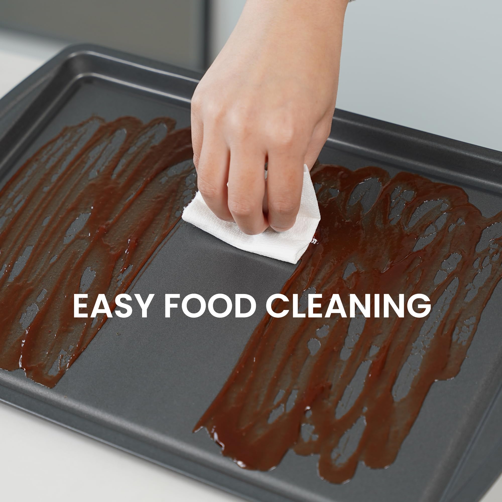 LISI heavy-gauge carbon steel bakeware resists warping and distributes heat.