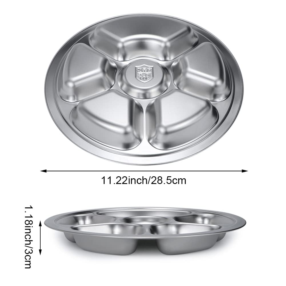 Litewoo divided plate side view highlighting its round shape and sturdy build