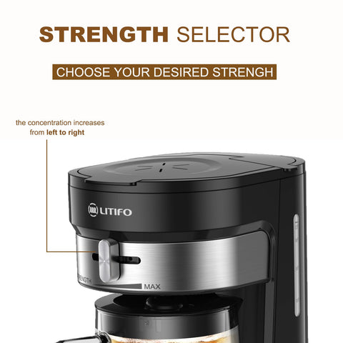 LITIFO removable filter basket and shower head for full saturation