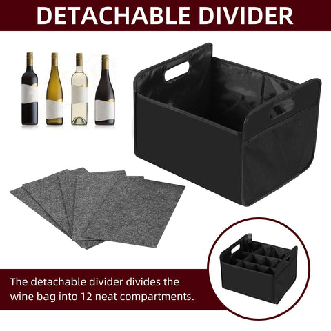 LITLANDSTAR collapsible wine carrier folded flat for compact storage.