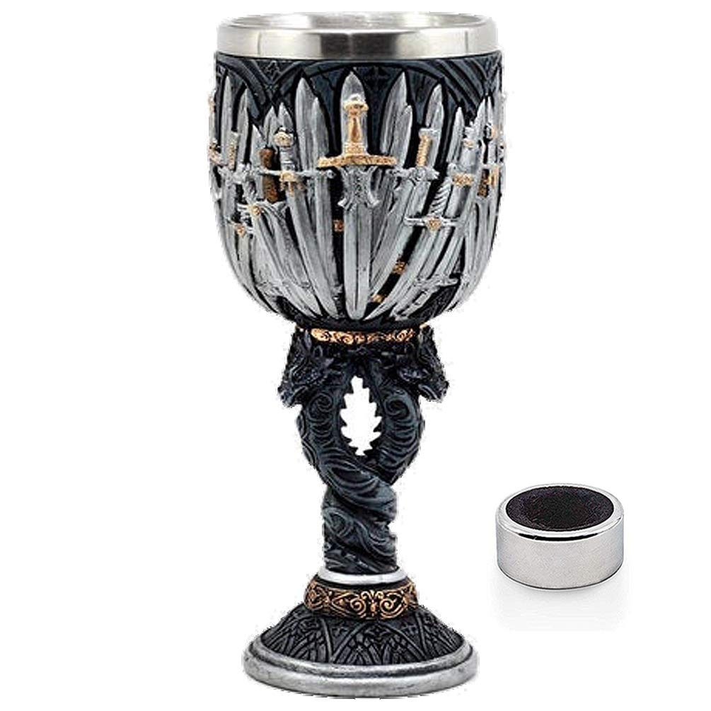 LitLife swords goblet handcrafted with a hand-painted finish for an authentic medieval vibe.