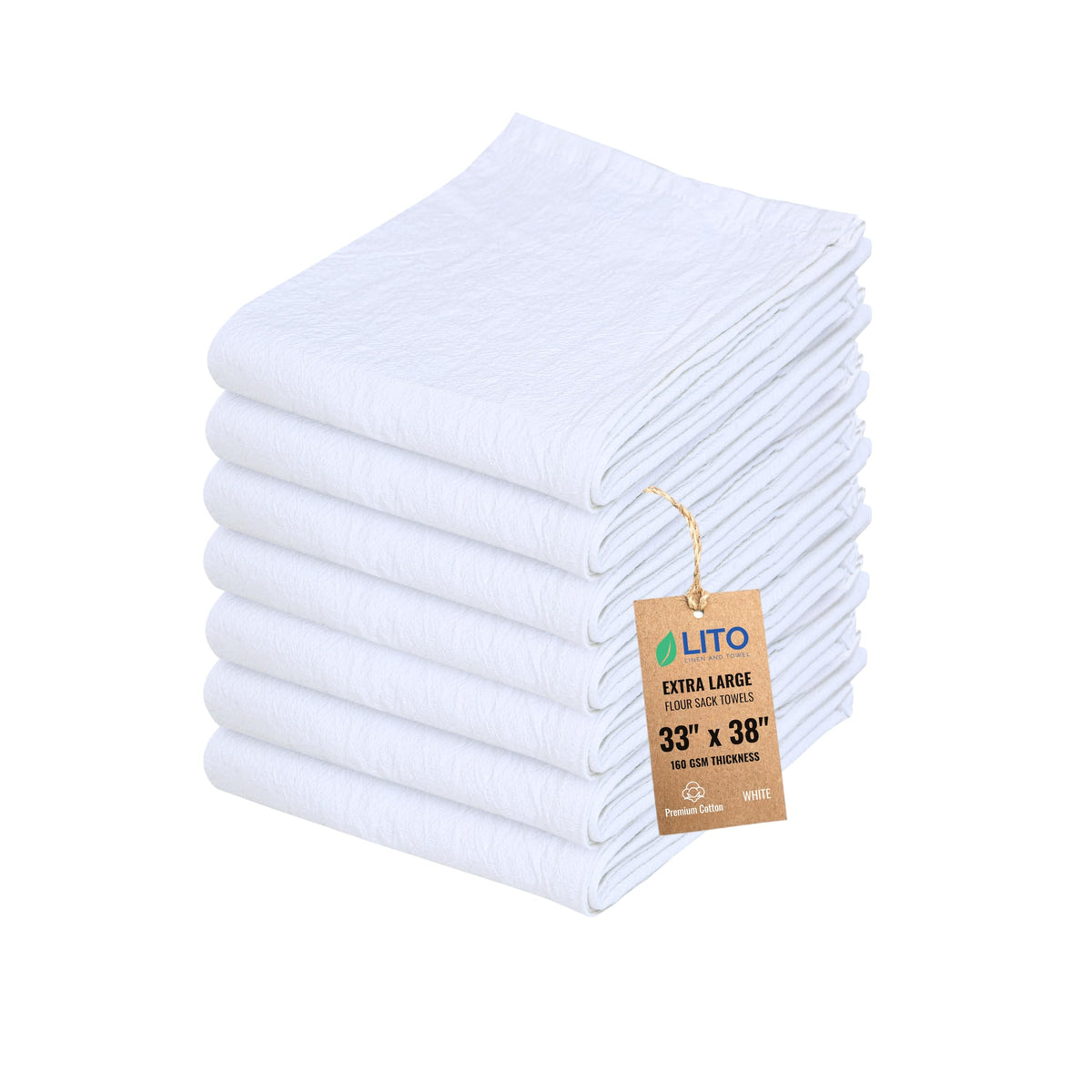 LITO Flour Sack Towels embroidery canvas for crafts