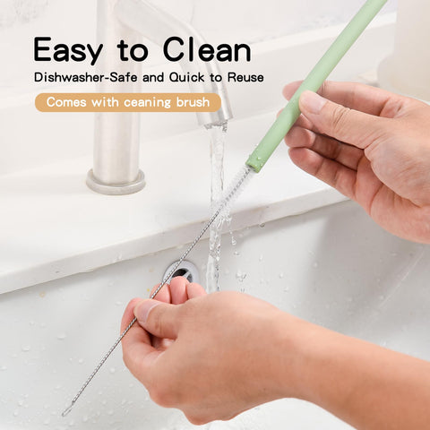 Little Rawr cleaning brush included for thorough straw cleaning