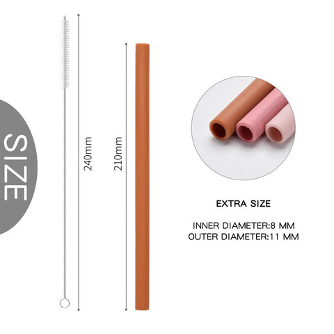 Little Rawr extra long silicone straw 210mm for tall tumblers