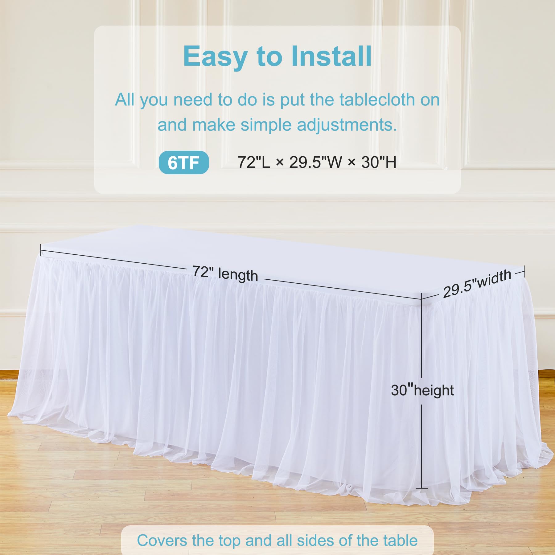 Little Funny easy install no-tools setup for instant table decorating