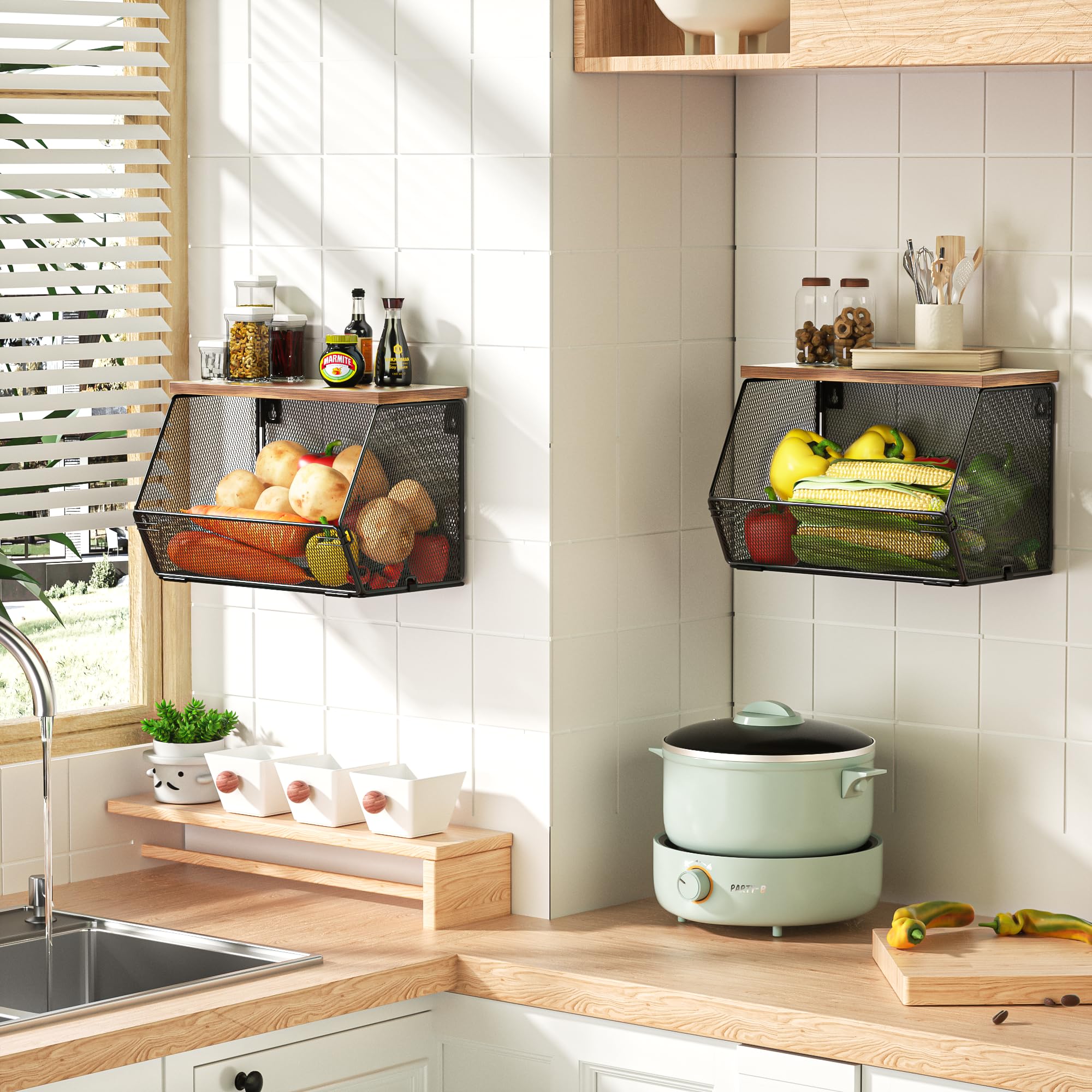Litwaro wood lid top storage showcases protected, tidy contents.
