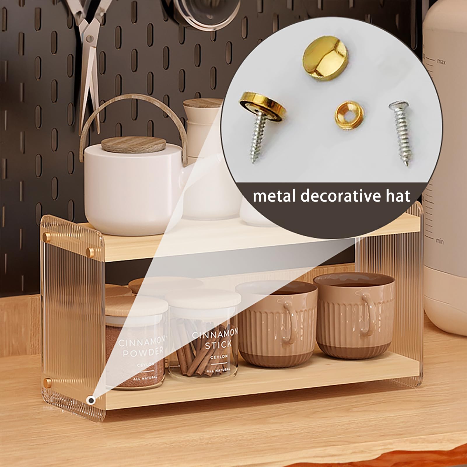 LiTY Coffee Station Organizer compact countertop design fits 15.7 by 5.7 by 7.8 inches