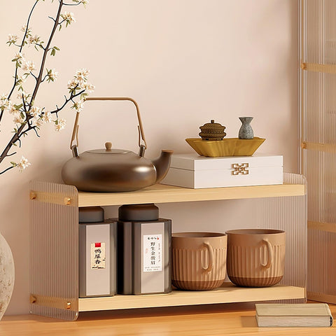 LiTY Coffee Station Organizer mug, cup, and condiment storage on display