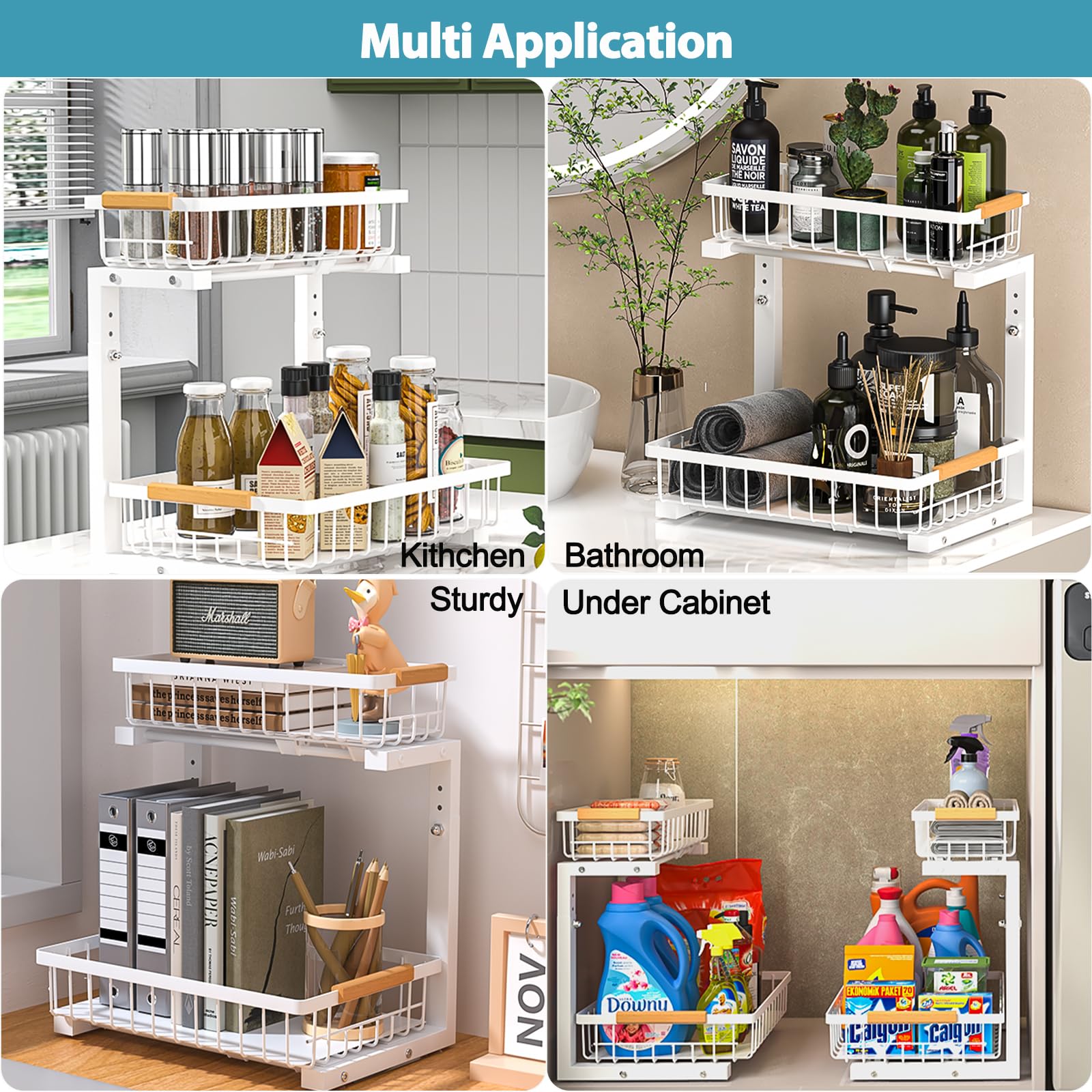 Liuoud sturdy steel construction supports heavy items.