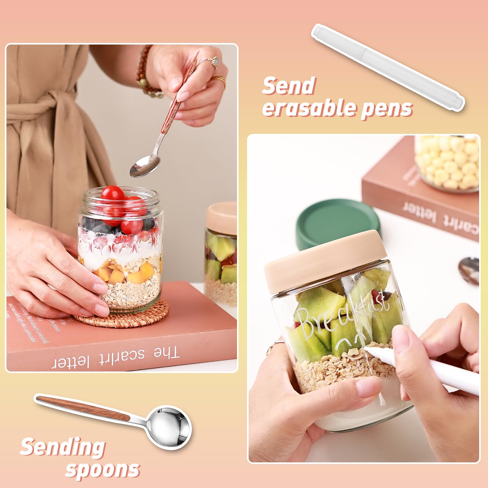 Liuruiyu 10oz jar with included spoons for quick portions.