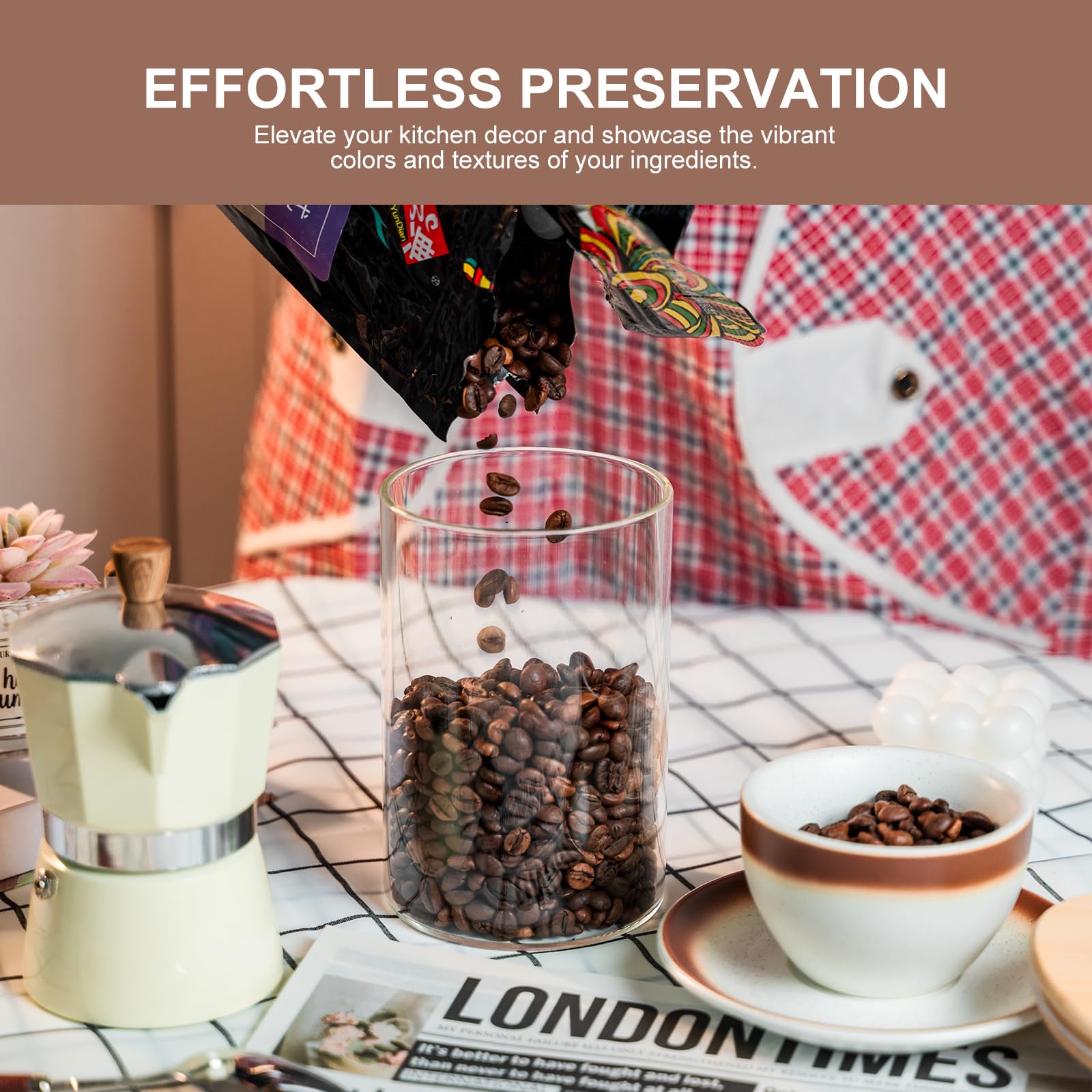 Liuruiyu 50 oz capacity stores bulk grains, pasta, or snacks.