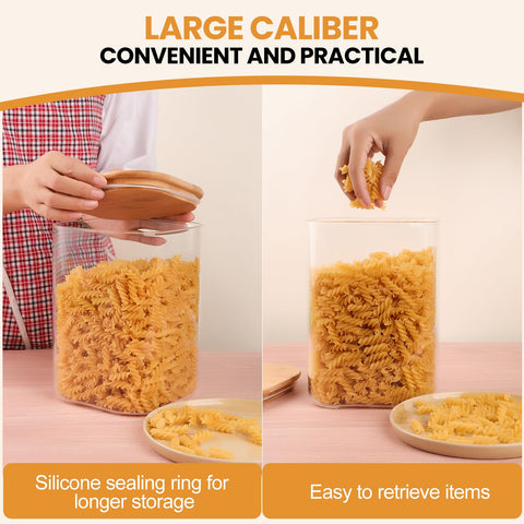 Liuruiyu clear glass jars enhance kitchen aesthetics while showing contents.