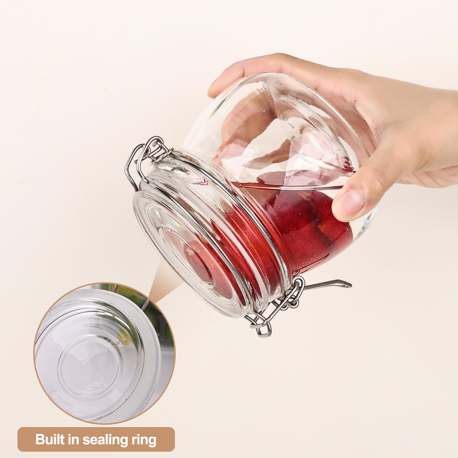 Liuruiyu easy-fill glass jar with smooth surface for quick maintenance