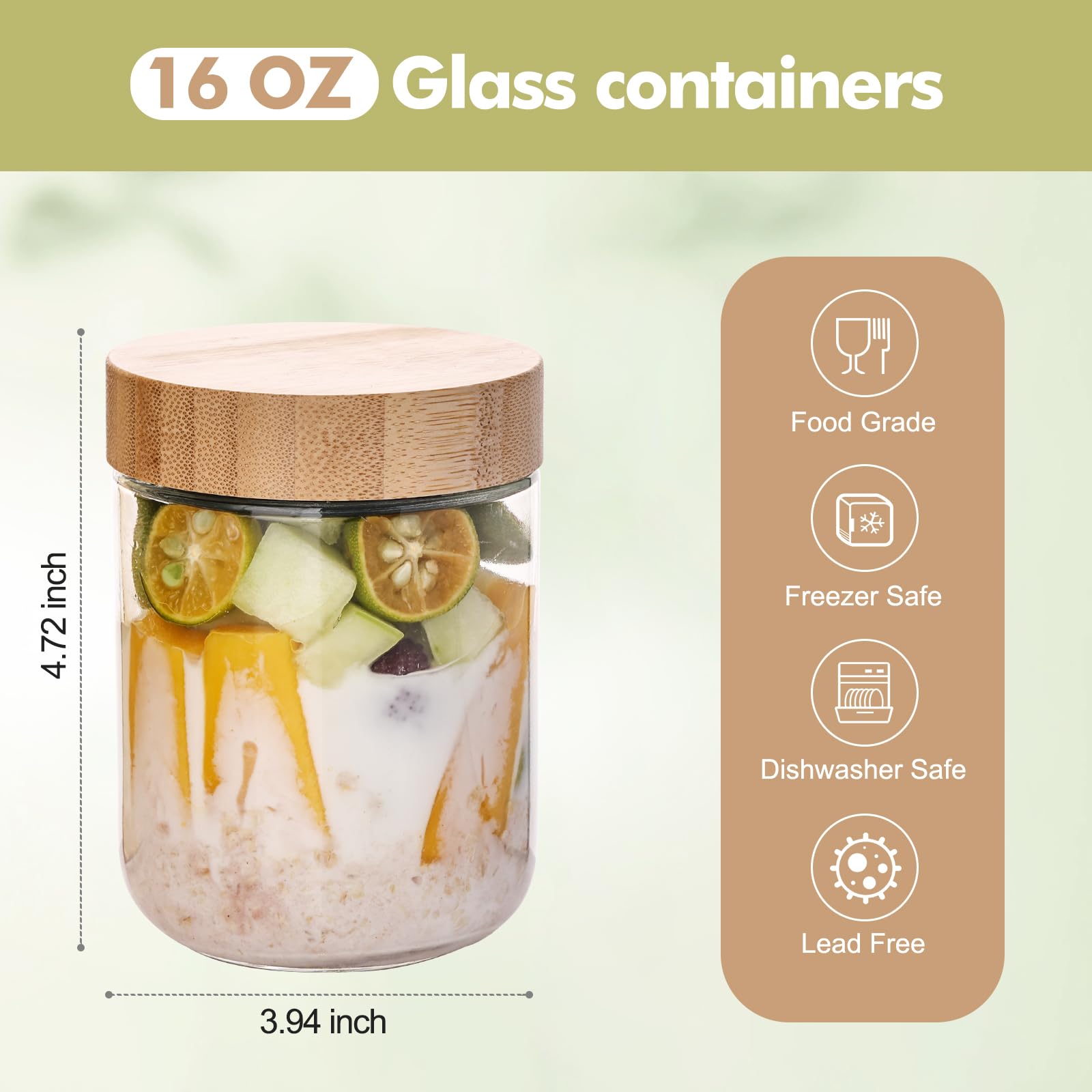 Liuruiyu fridge and freezer safe container suitable for meal prep and long term storage.