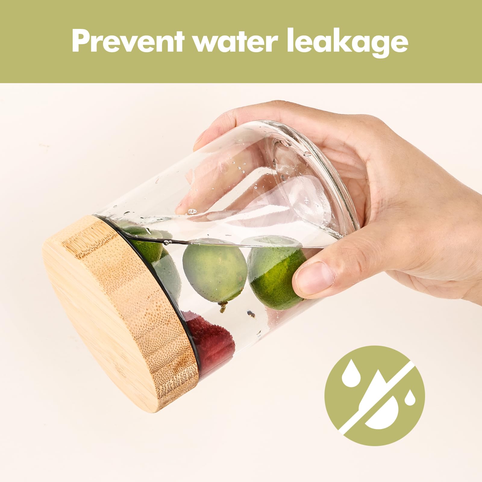 Liuruiyu glass food storage organization for kitchen and pantry.