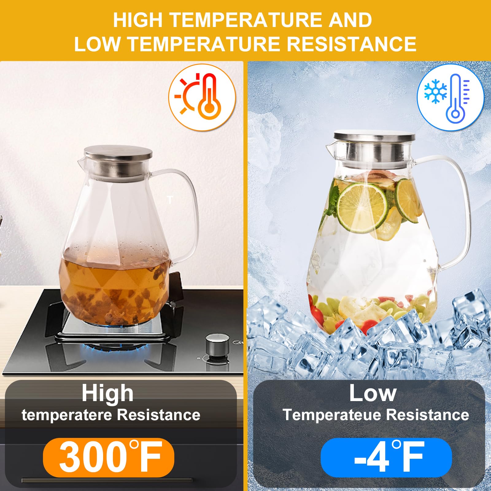 Liuruiyu Glass Pitcher microwave-safe for warming beverages directly