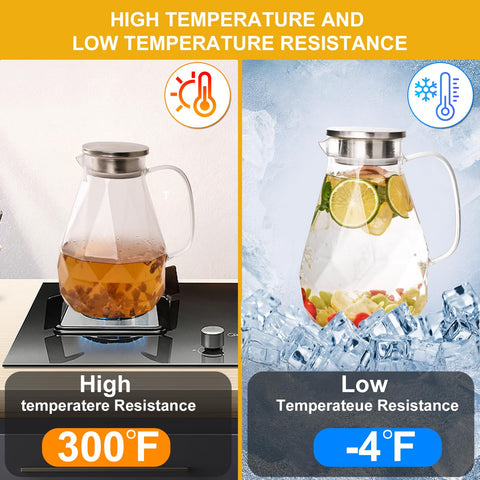 Liuruiyu Glass Pitcher microwave-safe for warming beverages directly