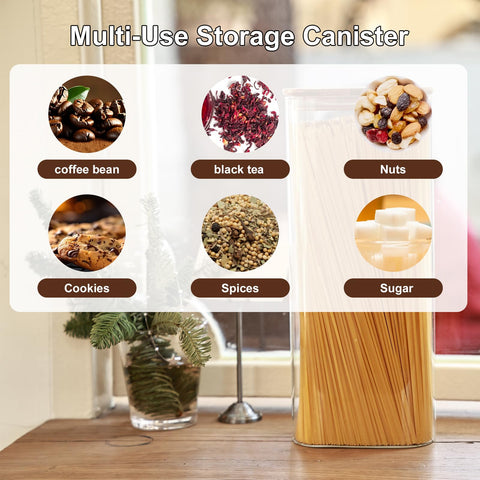 Liuruiyu glass jar on shelf for organized pantry and visibility.