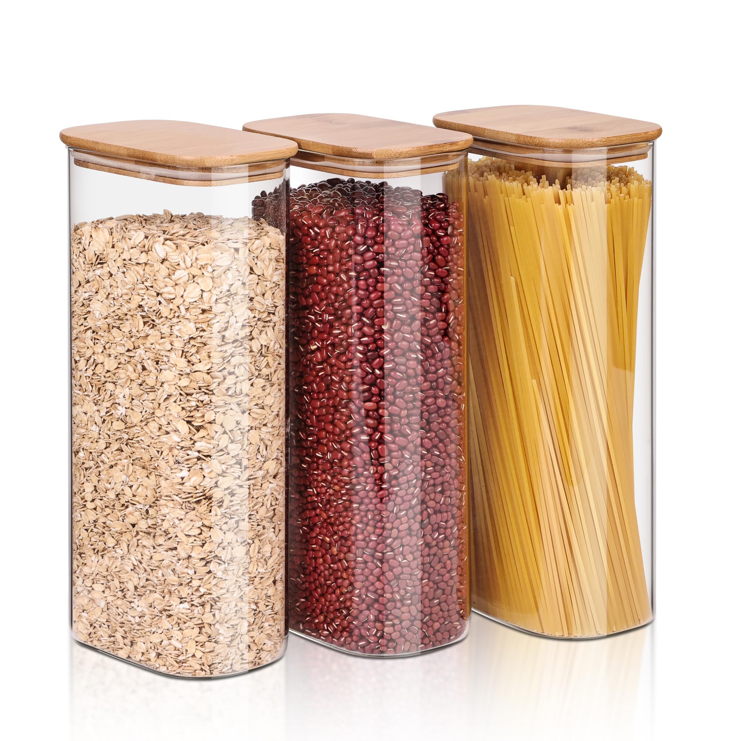 Liuruiyu glass storage jar with airtight lid close-up showing seal.