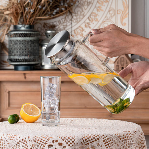 Liuruiyu versatile glass pitcher for tea, juice, and sangria