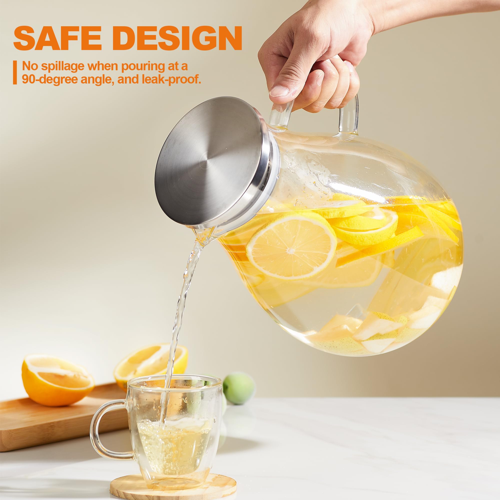 Liuruiyu glass pitcher great for iced tea and lemonade